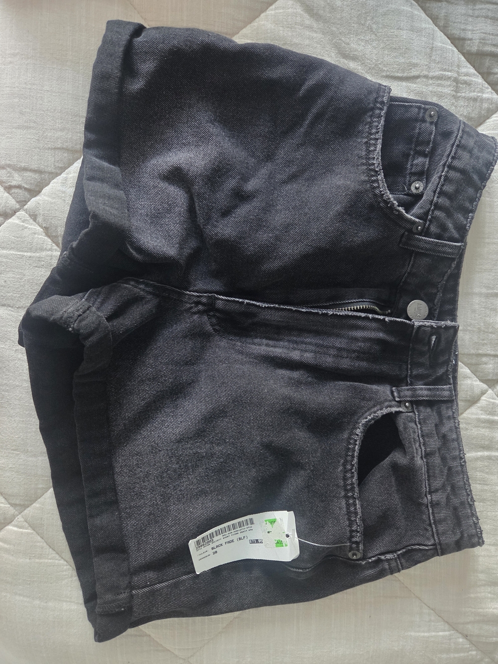 Muse Black Denim Jean Shorts